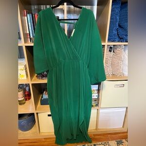 Anthropologie Plisse Blouson Dress